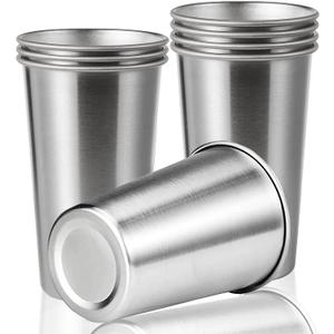 8 Pack 24oz Stainless Steel Pint Cup,Healthy Unbreakable and Stackable,Metal Drinking Glasses