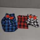 3 Pack Plaid Puppy Cat Shirt - Cute Dog Shirts for Large Dogs and Cats - Birthday Party and Holiday Photo((Red, Blue & White,Large)