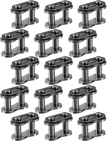 15pcs #40 Roller Chain Connecting Links, Heavy Duty Manganese Steel Master Connector, Master Link Connector for Mini Bikes Bicycles Motorcycles Home Industrial Machinery