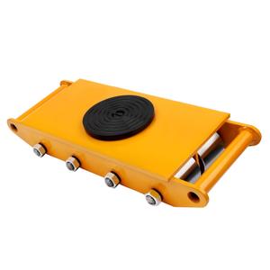 Machinery Mover 12T 26400LB Capacity Machinery Skate 8 Wheels Dolly Skate Roller with 360 Degree Rotation Cap for Warehouse Workshop Factory, Yellow