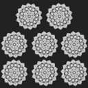 8 Pieces Doilies 10 Inch Crochet Round Lace Doily Handmade Placemats Crocheted Coasters, White Bellflower