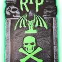 Fluorescent Halloween RIP Tombstones | Decor Scary Halloween Yard Outdoor Lawn Sign for Haunted House Garden Yard and Scary Theme Party