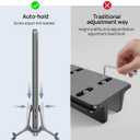 SODI Vertical Laptop Stand for Desk, Gravity Auto Lock MacBook Stand, Aluminum Laptop Holder Vertical Compatible with MacBook Pro, Air, Tablet, Space-Saving Organize Work & Home Office, Gray