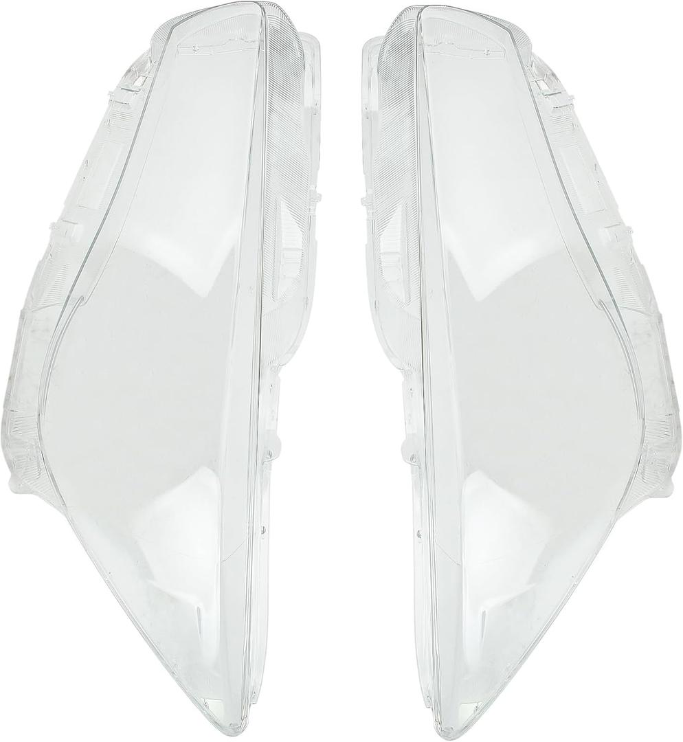 AUTOKAY Pair Left + Right Front Headlight Headlamp Lens Cover Fits for Infiniti Q50 2014-2021