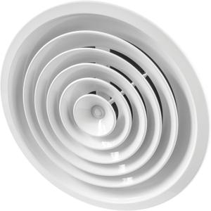 Repa Market 12 Inch (Neck) Round Aluminum Ceiling Diffuser/White Powder Coated HVAC Vent Cover/Multi-Directional Air Distribution/Supply & Exhaust Airflow for Industrial & Home Ventilation