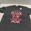 I Wear Pink I Love My Mom Kids Breast Cancer Awareness Boys T-Shirt Small