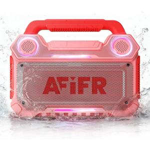Outdoor Bluetooth Speaker, 160W Loud Bass! Rugged, IP67 Waterproof, 24H Playtime with Lights, Wireless TWS Pairing Portable Speakers for Party, Outsides, Travel, Beach, Garage (Rose Blaze)