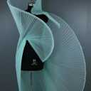 Ruffled Lace Trims 1 Yards, Pleated Lace Fabric Trim, Organza Ruffled Fabric Chiffon Tulle Border for Sewing Dress Bag Costume Decoration Trimming Craft (Water Green)