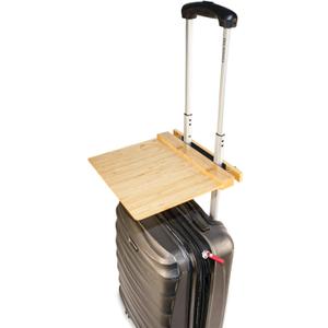 Practical Products Laptop Stand - Portable Bamboo Laptop Holder for Travel, Luggage, Airport - 150 lbs Load Capacity