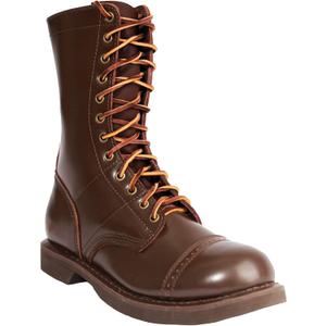 Rothco Leather Jump Boots - 10 Inch - High-Ankle Support and Impact Absorption (9, Brown)