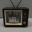 Christmas Snow Globe Lantern, Sparkling Musical Snowman Choir TV Snow Globe, Battery or USB Powered, with 6-Hour Timer, Holiday Decor Gift Christmas Lantern