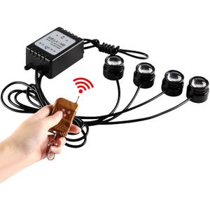 Teguangmei 4 in 1 Car Motorcycle LED Eagle Eye Emergency Strobe Warning Lights Car Truck Accessories DRL Wireless Remote Control Flash Lights 12V White
