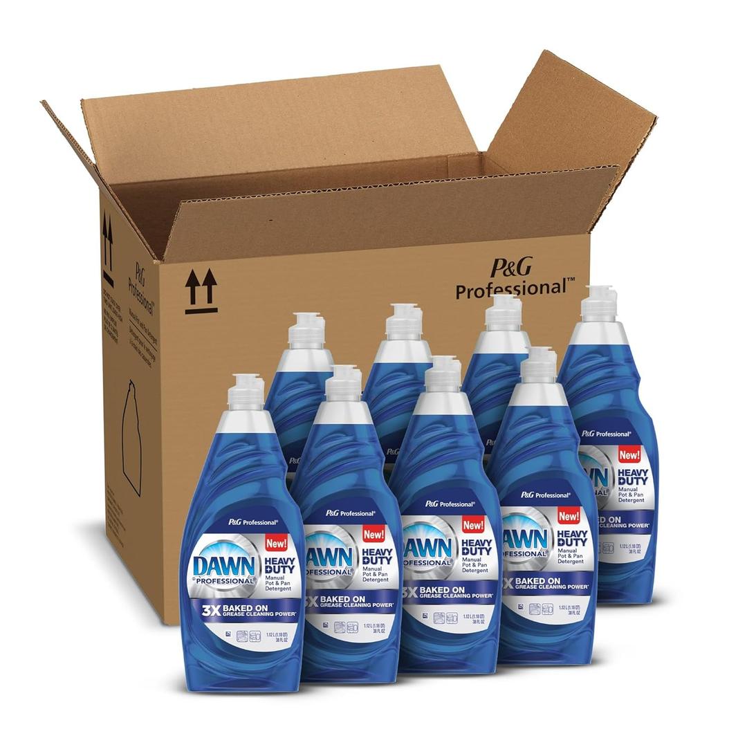 P&G Professional Dawn Heavy Duty Manual Pot and Pan Dish Soap Detergent, 38 fl oz (Case of 8)