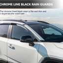 Window Visor 6 Piece Set for Toyota Sienna 2021 2022 2023 2024 2025 / Safe RAIN Out-Channel Guard Deflector (for Sienna 21-25 6-Piece Set Chrome)