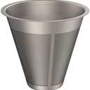 TIANDLIFE Pour Over Coffee Dripper Titanium Slow Drip Coffee Filter Metal Cone Paperless Reusable Single Cup Coffee Maker 1-2 Cup With Non-slip Cup Stand (Titanium Coffee Filter)