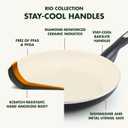 GreenPan Rio Healthy Ceramic Nonstick 12" Frying Pan Skillet, PFAS-Free, Dishwasher Safe, Black