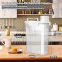 Komzon Rice Container, Airtight Rice Storage Container 10lb, Cereal Containers Storage, BPA Free Food Dispenser with Pouring Spout Handle for Flour Pasta Grain, Pet Dog Cat Bird Food Storage Container