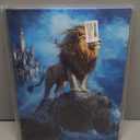 Lion Canvas Wall Art Lion ocean Castle Blue Pictures Painting Decor Modern 12*16