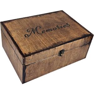 Large Wooden Memory Box for Keepsakes, Wooden Keepsake Box for Memories, Weddings, Engraved Memory Keepsake Box, Decorative Storage Box