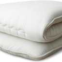 Japanese Floor Mattress Futon Mattress, Full, 4" Thicken Foldable Shikibuton for Balance of Comfort, Support, and Simplicity Traditional Batting Core, 100% Cotton Cover 22200050(92515)