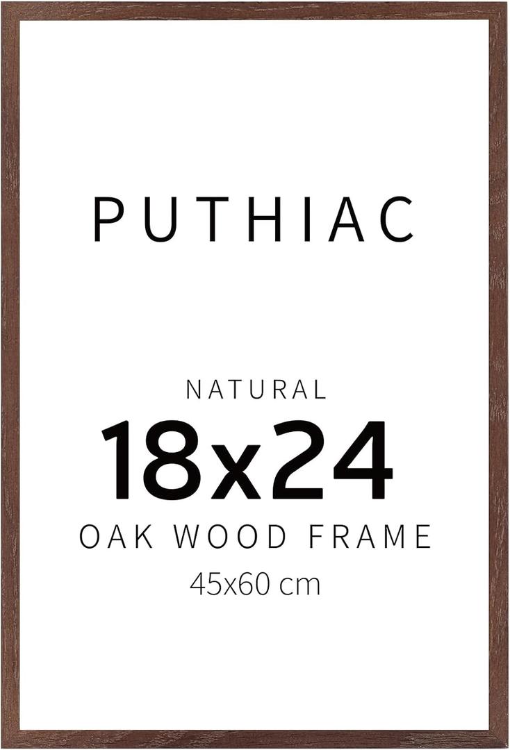 18x24 Solid Oak Wood Picture Frame, Walnut, 1 Pack