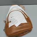 Crossbody Bags for Women Anti Theft Small Sling Handbag with Zipper Lock Vegan Leather RFID Blocking Chest Pure (Beige Brown)