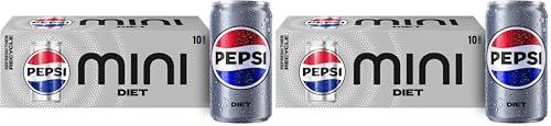 Diet Pepsi Soda, 7.5 Ounce Mini Cans, (2 Packs Of 20), BB Date 02/09/2026