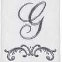 Avanti Linens 13464WPW Monogrammed Fingertip Towels, G , White