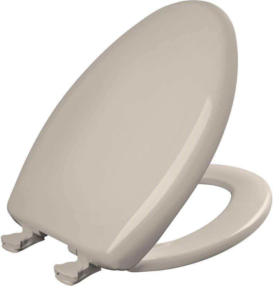 Bemis Classic Colors Slow Close Toilet Seat, Easy Clean Hinges and Durable Plastic Seat, Made in USA, Elongated, Blush