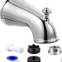 Dreyoo Tub Spout (Universal Fits 1/2" Copper Pipe, 1/2" IPS and 3/4" IPS), Bathroom Bathtub Faucet with Adapters and Hex Wrench(Chrome,Classic)