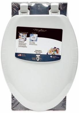 Mayfair Elongated Toilet Seat Elongated, Molded Durable Multi Coat Enamel White
