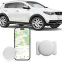 Mini GPS Tracker for Car,Vehicles,Items,Portable GPS Vehicle Anti-Lost Tracker with Strong Magnetic Case,No Monthly Fee Worldwide Car Locator Tracker Work with Apple Find My(iOS Only) (White,1PCS)