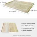 Real Natural Travertine Tray Genuine Marble Stone Tray for Coffee Table/Bathroom/Vanity (Beige Travertine, 12" x 8")