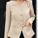 PRETTYGARDEN Women's 2026 Fall Blazers Button Down Fitted Lightweight Dressy Work Suit Jackets Trendy Business Casual Outfits