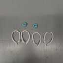 2 Pairs AirPods Ear Hooks for AirPods Pro 2, AirPods Pro, AirPods 4, 3, 2 & 1, Upgraded Anti Slip Sports Clip Hooks for AirPods 1, 2, 3, 4,Pro and Pro 2 White/Blue 