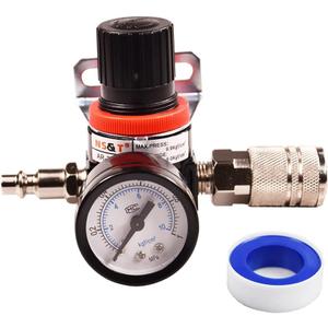 AR2000 1/4 Inch G Air-Compressor Accessories Pressure Regulator For Compressed Air Systems Adjust 0 to 145 Psi