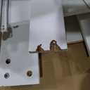 2-Cabinet White Makeup Vanity Dressing Table with Adjustable Mirror, 6-Shelves Power Outlet, for Women Girls Bedroom