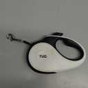 TUG 360 Tangle-Free Retractable Dog Leash | 16 ft Strong Nylon Tape | One-Handed Brake, Pause, Lock (Large, White)