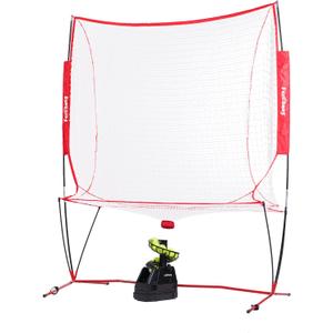 Furlihong 680NT 2 in 1 Tennis Ball & Baseball Training Machine and Net Combo, Ball Recycling System, Includes 680BH and NT01