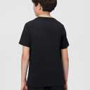 Nike Unisex Big Kids' Sportswear Club Futura Chrome T-Shirt - Boys and Girls (Black, M)
