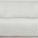 Reversible Quilted Sofa Cover, Water Resistant Slipcover Furniture Protector, Washable Couch Cover with Non Slip (White)