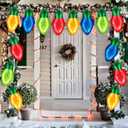36 Pcs Christmas Light Bulb Balloon Light Bulb Foil Balloons Giant Mylar Balloon Set for holiday Birthday Party Decorations Supplies Red Yellow Green Blue Theme Birthday Decor Supplies Kit