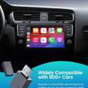Wireless Carplay Adapter for iPhone - Plug & Play Convert Wired to Wireless CarPlay for Cars from 2016 and iOS 10+, No Latency Mini USB Type A Black