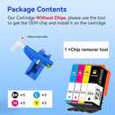 923 Ink Cartridges Combo Pack for HP Printers Replacement for HP 923 HP923 Ink Cartridge Work for OfficeJet Pro 8130e 8125e 8120e 8135e 8138e 8139e 8122e 8120 8122 8123 Printer Without Chip (4 Pack)