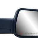 Replacement Passenger Right Side Door Mirror Power and Heated with Blind Spot Glass Textured Back Cover for RAM 1500 from 2019 to 2024, Standard