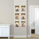 THE NISHA 6 PC Pack Art Magic Pictures Peel and Stick 3D Vinyl Removable Wall Sticker Decals DIY Sticky Backsplash (Lighting Spots), Yoga and Painted Vases 6105