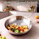 9.45 Inch Titanium Pans for Cooking,99.6% Titanium Frying Pan Healthy Non-Toxic Titanium Cookware with Lid for Even Heating, Induction Compatible Oven & Broiler Safe