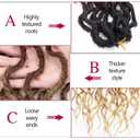 Faux Locs Crochet Hair For Women Soft Locs 18 Inch Goddess Crochet Hair Curly Ends Dreadlocks Boho Style Synthetic Braiding Hair Extensions(6 Packs,1b/30/27)