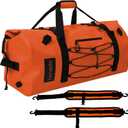 80L Dry Bag Large Waterproof Bag Roll-Top Heavy Duty Fishing Duffel Bag with Durable Straps & Handles for Kayaking Paddle boarding Boating Rafting Fishing (Orange)