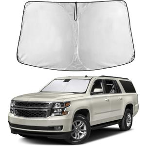 EcoNour Windshield Sunshade Compatible for Chevrolet Chevy Suburban/Tahoe, GMC Yukon XL, Yukon Denali XL 2015-2018 2019 2020, Sun Visor for Front Window Sun Shade Cover, UV Protector, Car Accessories